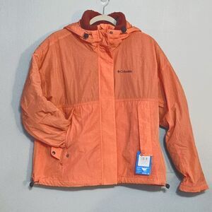 Columbia, womens 2 in 1 jacket. Full zip sherpa inside. NWT